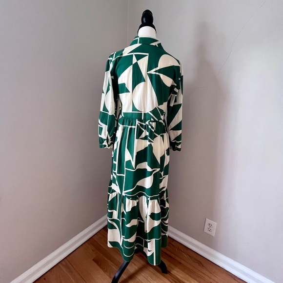 Zara green and white dress - Picture 4 of 11